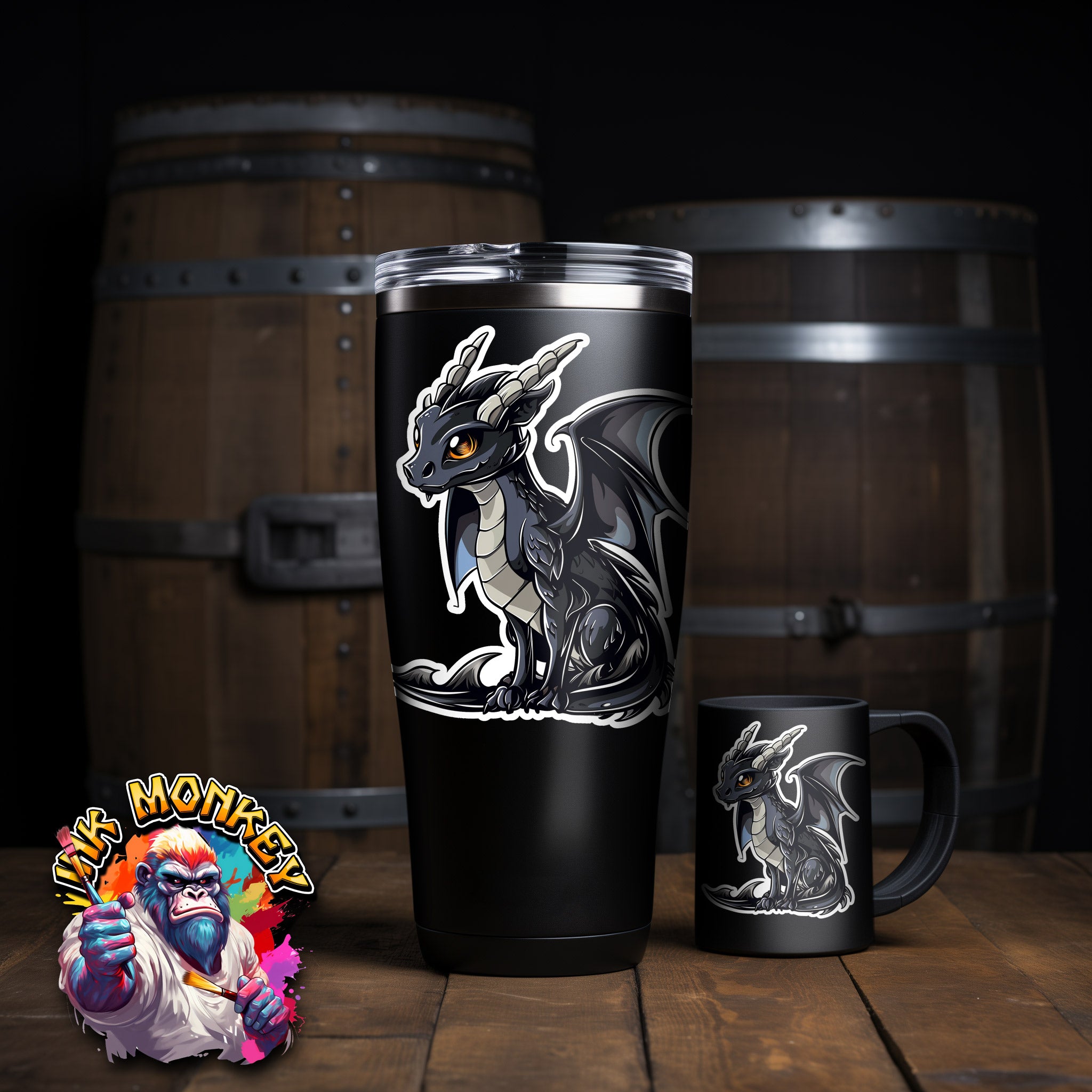 Silver Dragon - Decal - Customizable